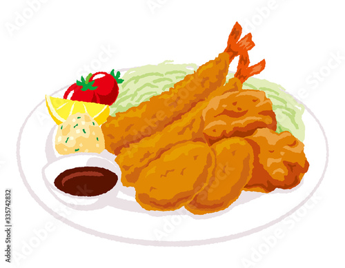 ミックスフライのイラスト
