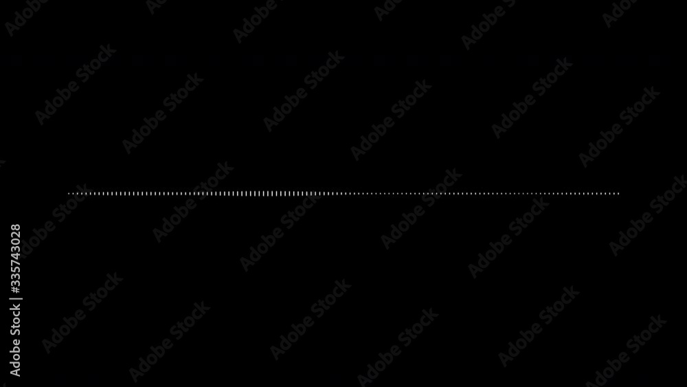 A simple black and white audio visualization effect; white on black A simple black and white audio visualization effect; white on black