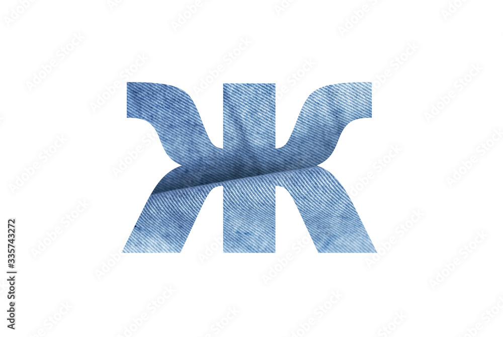 Russian alphabet, Cyrillic, consists of a denim background letter ...