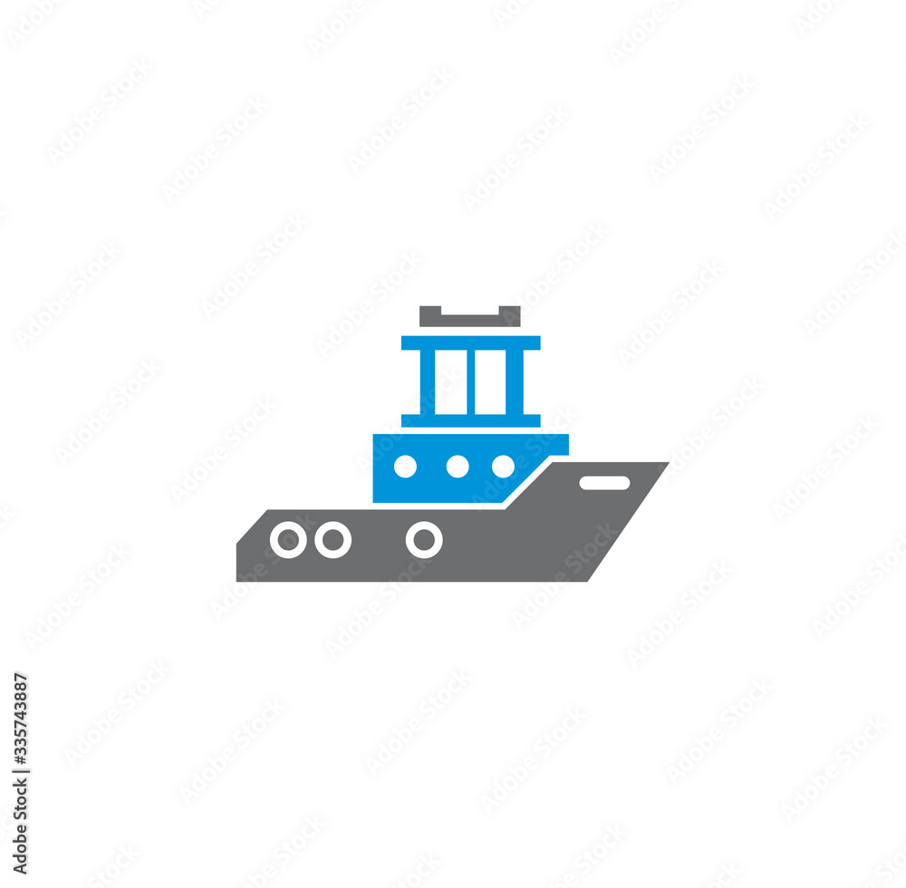 Ship related icon on background for graphic and web design. Creative illustration concept symbol for web or mobile app