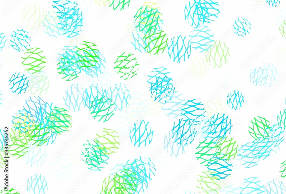 Fototapeta premium Light Green, Red vector pattern with spheres, lines.