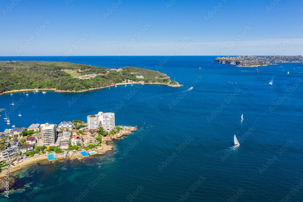 Aerial view on famous Smedley's Point, Sydney, Australia.