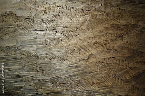 テクスチャー なぐり調の木彫り 　old wood texture photo