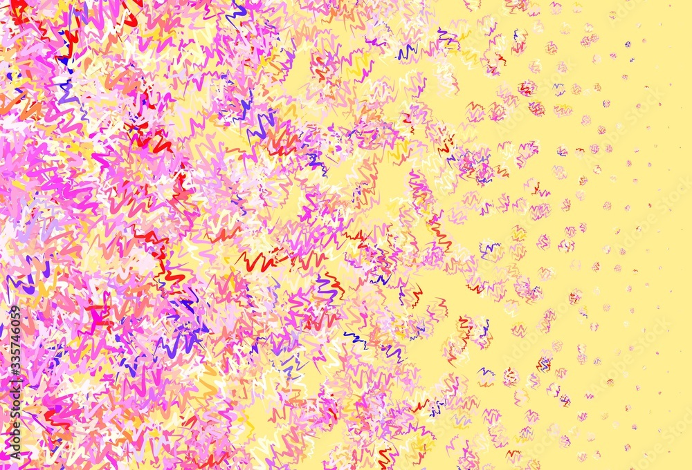 Light Pink, Yellow vector background with lines. Light Pink, Yellow vector background with lines.