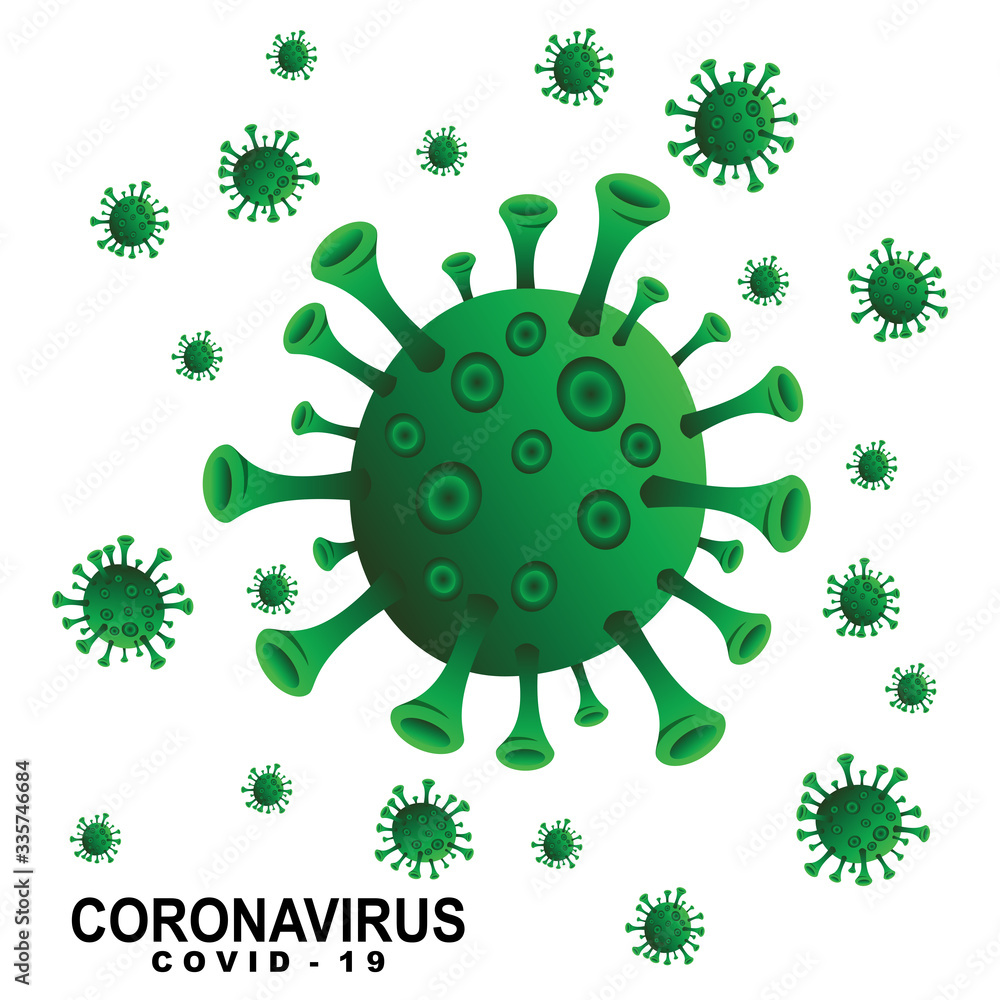 corona virus illustration logo, symbol covid-19. 2019-NCOV. a form of corona virus, a corona virus outbreak.