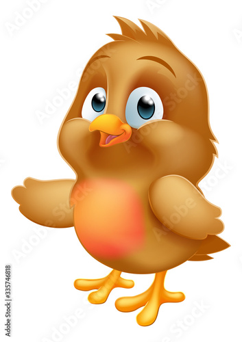 A robin Christmas cartoon b...