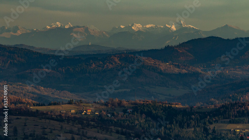 Tatry z góry Ochodzita w Koniakowie  © spacer.z.aparatem 