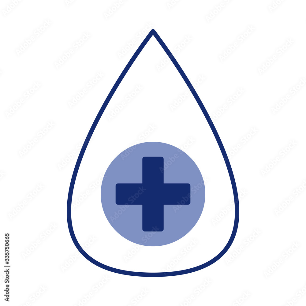 medical cross symbol in drop line style medical cross symbol in drop line style