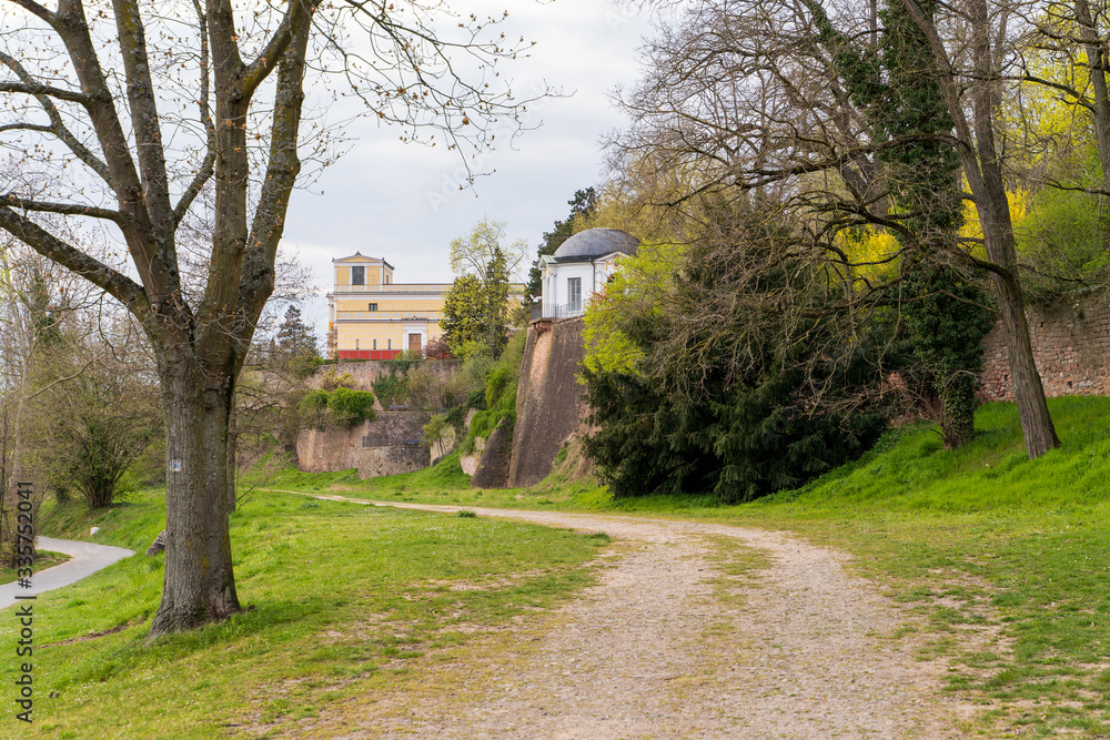 03.04.2020: Pompejanum in Aschaffenburg at the river Main (Bavaria, Germany)