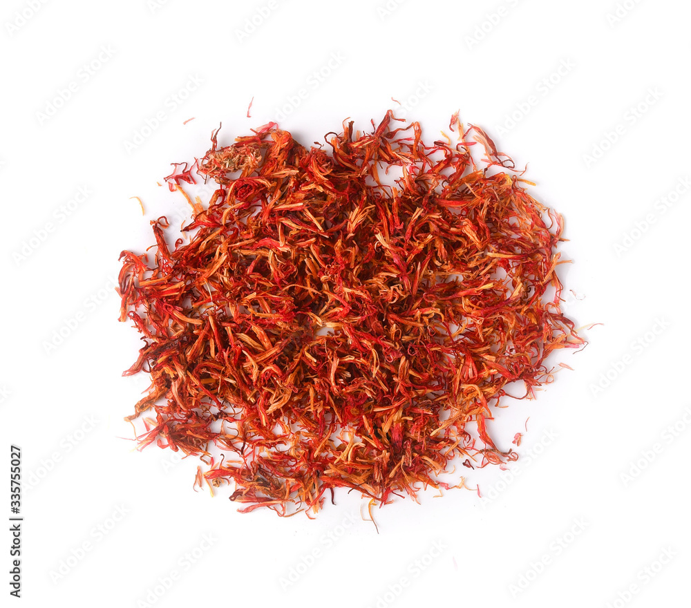 Fototapeta premium Safflower on isolated white background