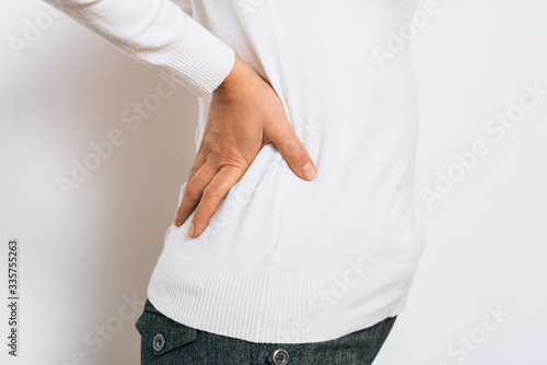 woman with backache photo