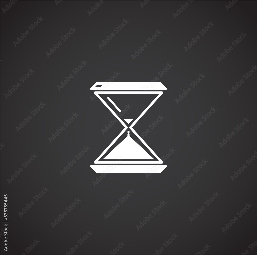 Sand watch related icon on background for graphic and web design. Creative illustration concept symbol for web or mobile app Sand watch related icon on background for graphic and web design. Creative illustration concept symbol for web or mobile app