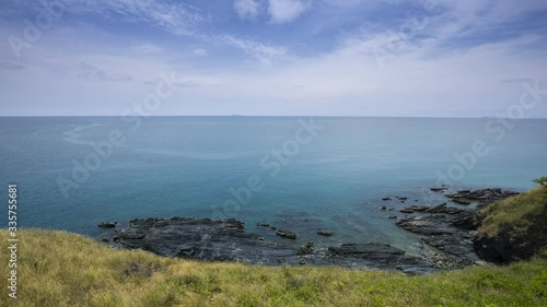 Wallpaper Mural Landscape view point of sea from mountain under cloudy sky at Tropicana country location at south of thailand Torontodigital.ca