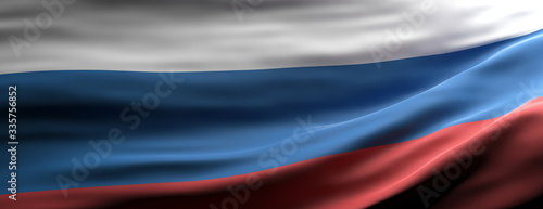 Foto Russia national flag waving texture background. 3d illustration