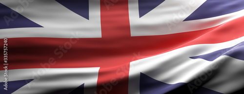 Foto United Kingdom national flag waving texture background