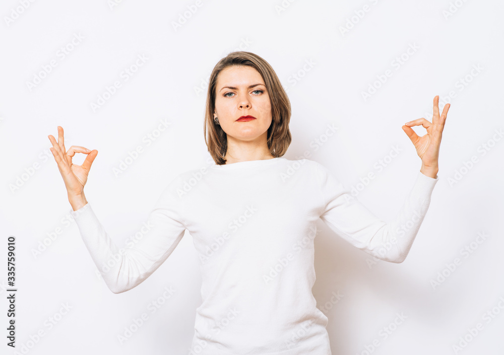 Woman making an ok sign Woman making an ok sign