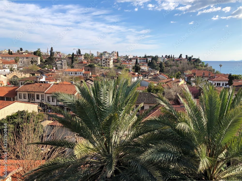 Panoramic view of the old city of Antalya Kaleici Turkey Panoramic view of the old city of Antalya Kaleici Turkey