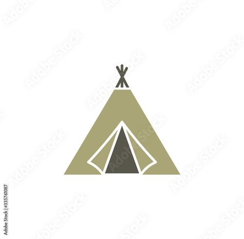 Tent related icon on background for graphic and web design. Creative illustration concept symbol for web or mobile app © Viktorija