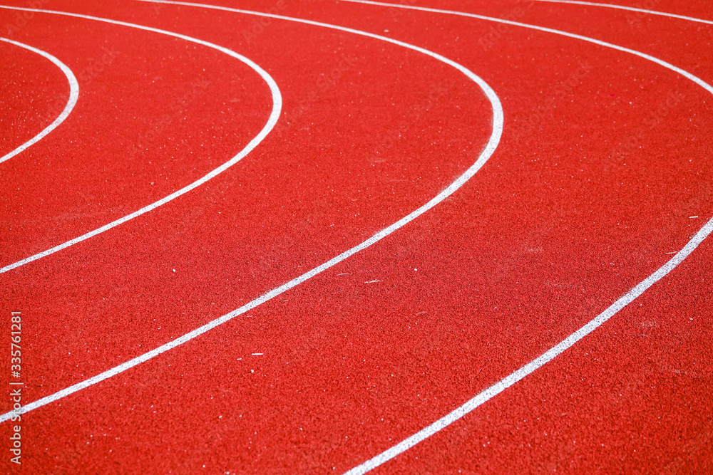 Fototapeta premium Athletic running track for running race. Sport and excercise concept.