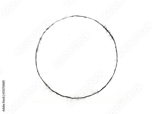watercolor circle zen symbol isolated on white background.hand drawn. 