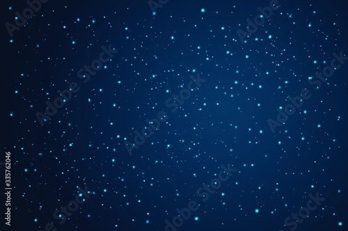 Magic glittering light stars dark blue background. Vector illustration eps 10.