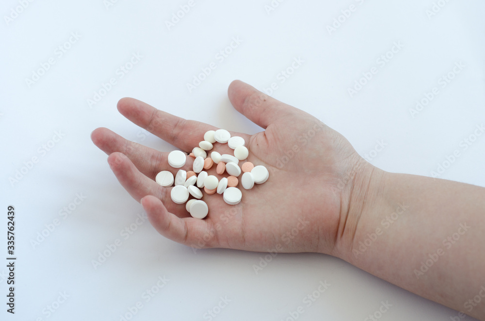 pills in hand pills in hand