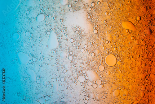 Colourful background with bubbles and liquid