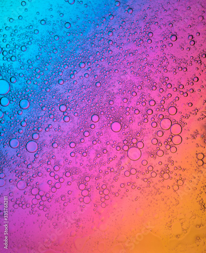 Fototapet Colourful background with bubbles and liquid