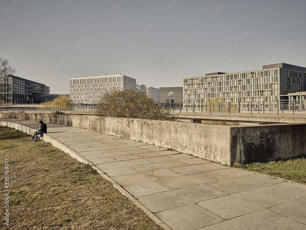 Naklejka premium Berlin, Covid19, social distancing