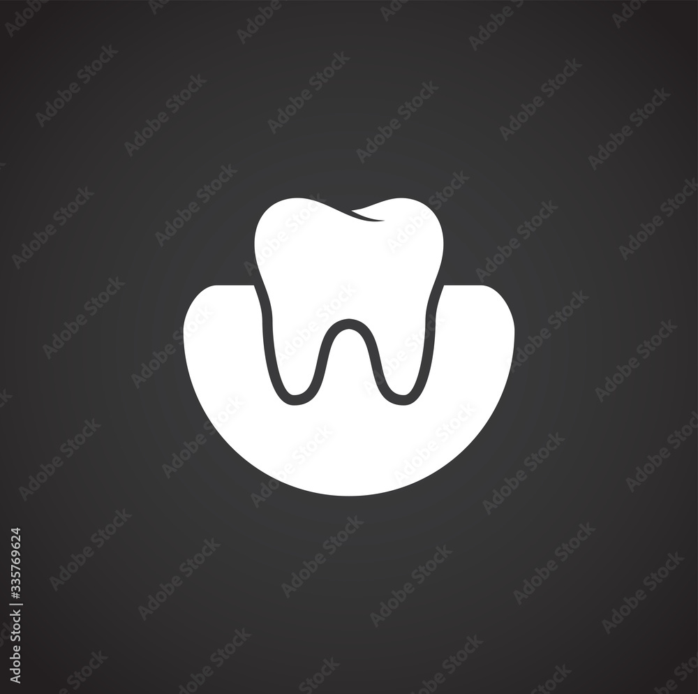Tooth related icon on background for graphic and web design. Creative illustration concept symbol for web or mobile app Tooth related icon on background for graphic and web design. Creative illustration concept symbol for web or mobile app