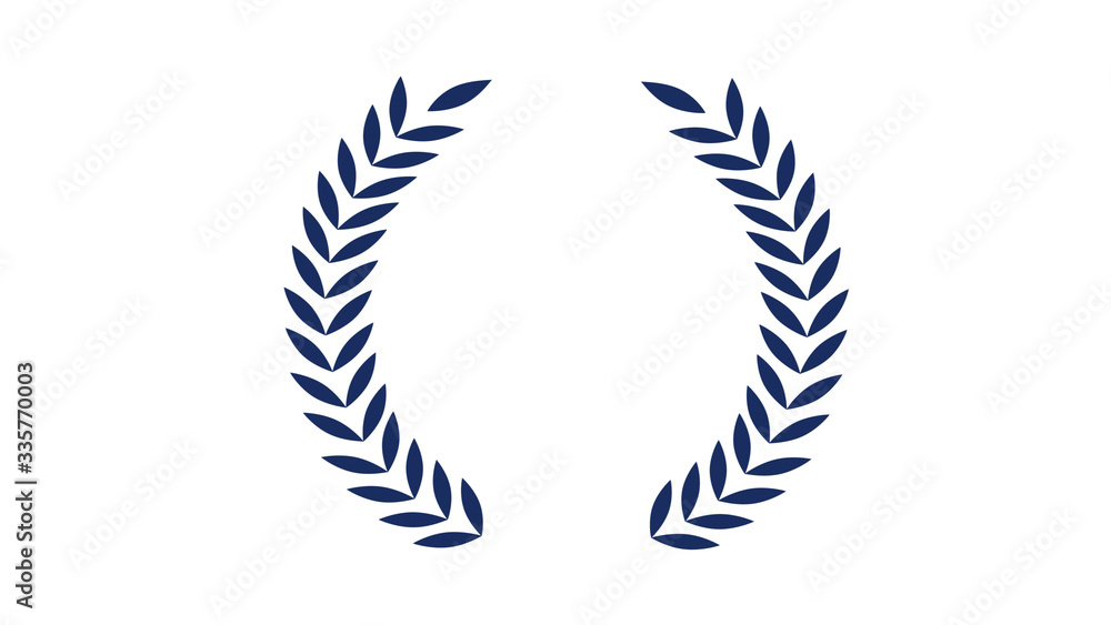 Top wheat icon on white background,wreath ion,New wreath icon