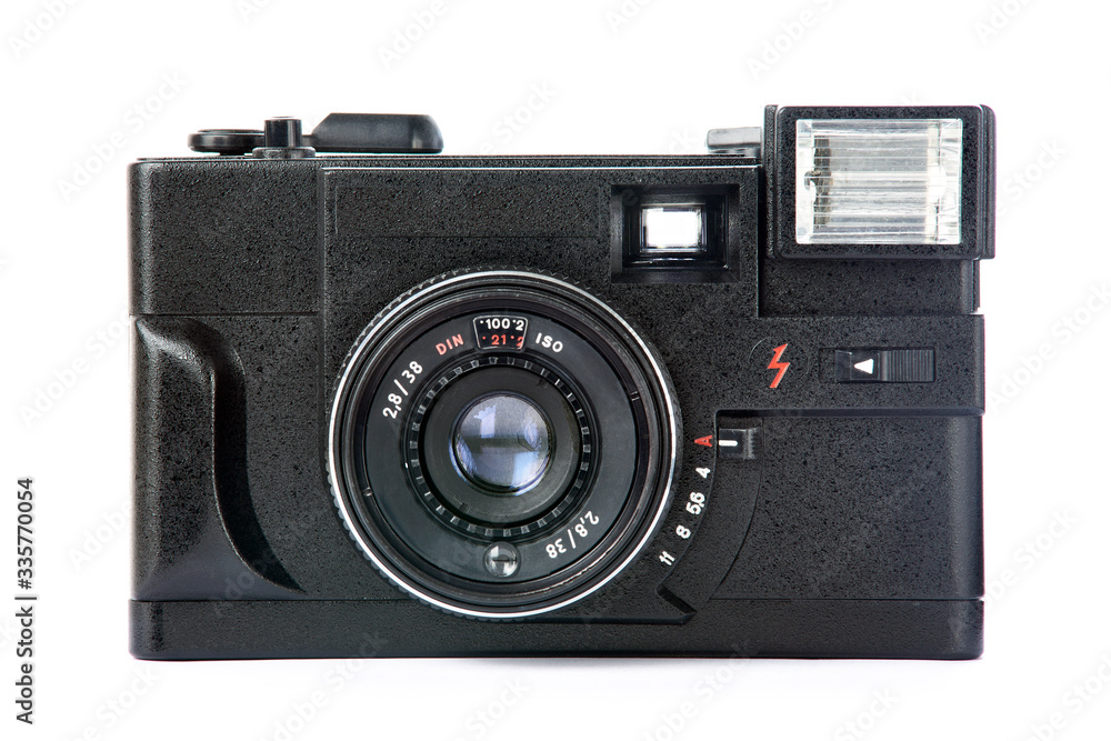 Camera retro isolated white