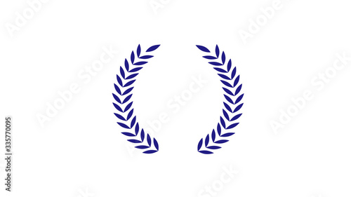 Blue dark wheat icon on white background,Wheat logo icon