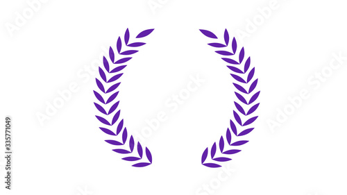 New purple dark wheat icon,wreath icon on white background,wheat logo icon