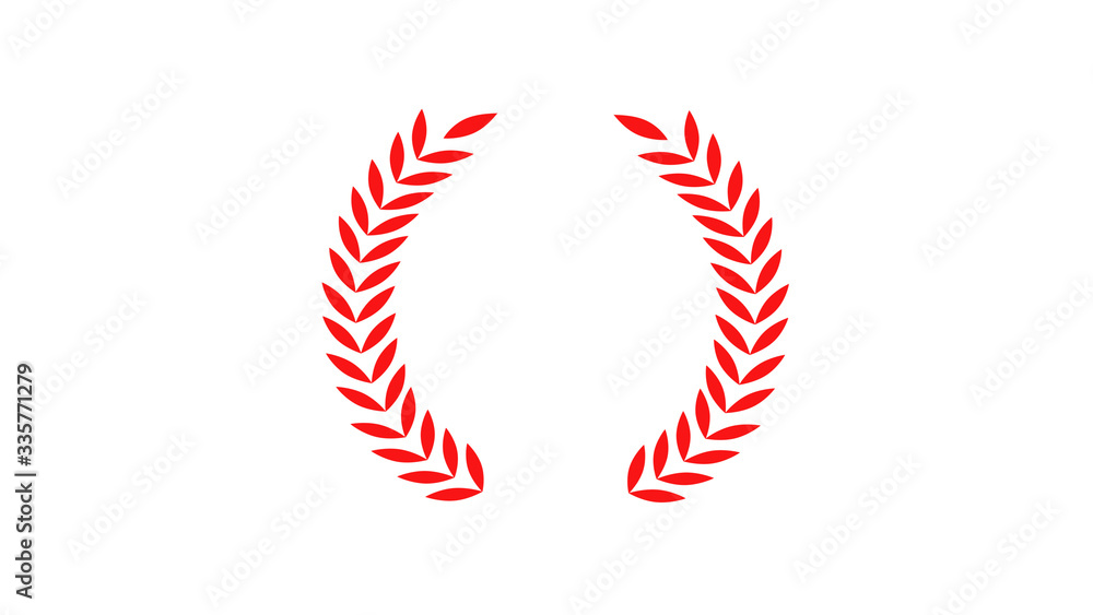 Red wheat icon on white background,red wheat icon,wreath icon Red wheat icon on white background,red wheat icon,wreath icon