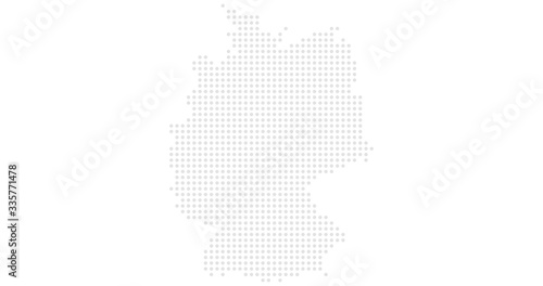 Germany country map backgraund made from halftone dot pattern. Vector illustration isolated on white background
