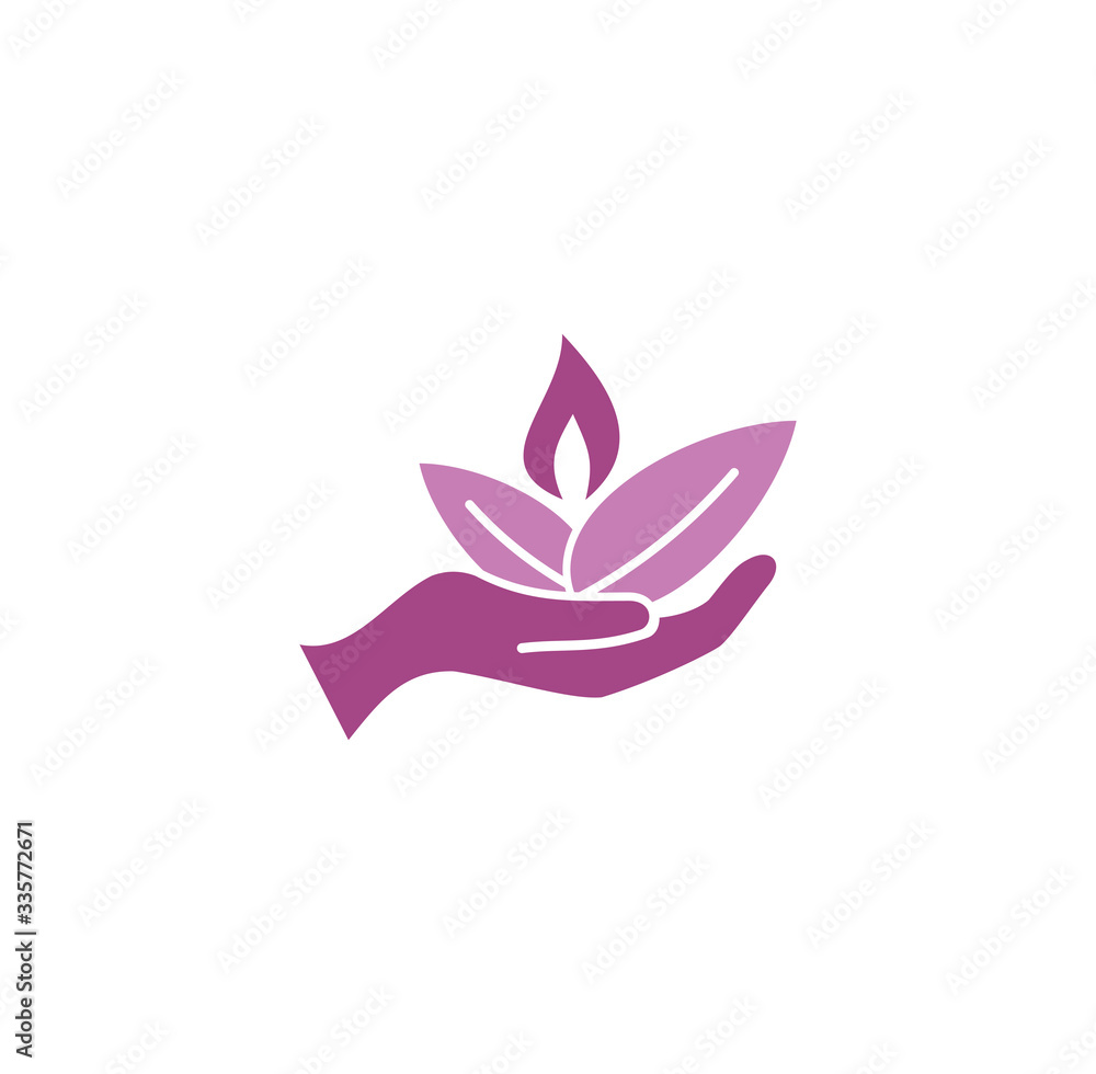 Yoga related icon on background for graphic and web design. Creative illustration concept symbol for web or mobile app