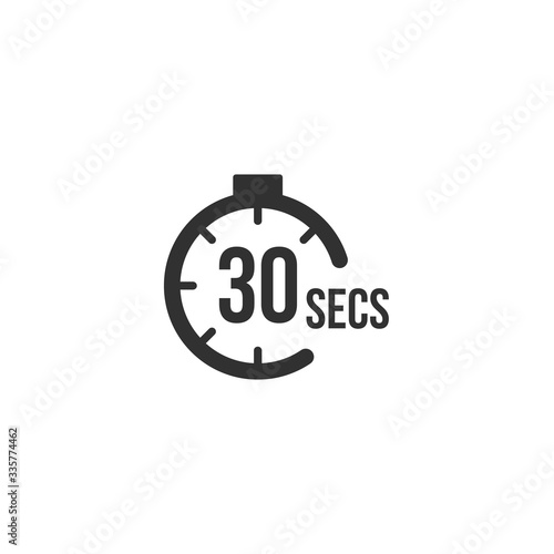 30 seconds Countdown Timer icon set. time interval icons. Stopwatch and time measurement. Stock Vector illustration isolated on white background.