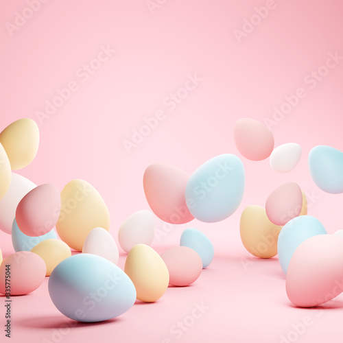 Photography Pastel Easter Eggs Background