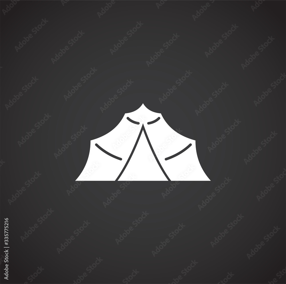 Tent related icon on background for graphic and web design. Creative illustration concept symbol for web or mobile app Tent related icon on background for graphic and web design. Creative illustration concept symbol for web or mobile app
