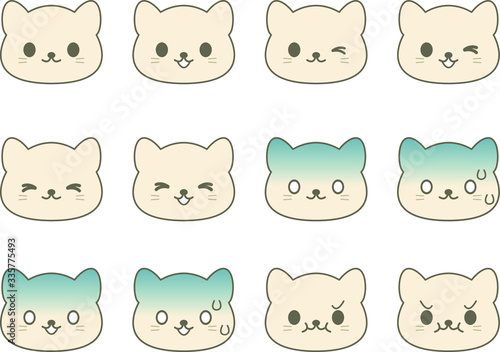 猫のアイコンセット