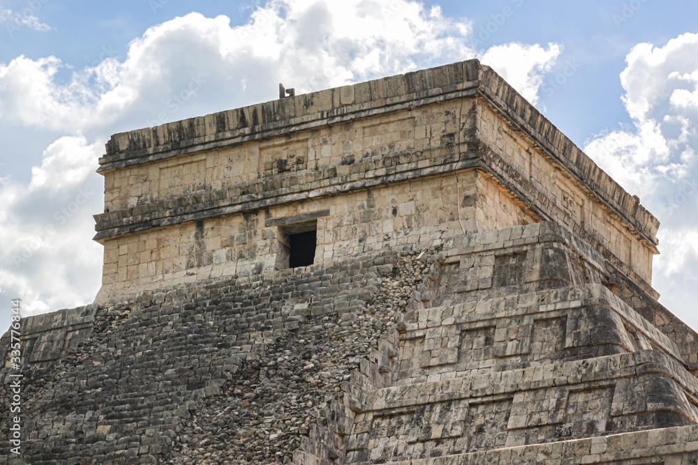 Temple of the Warriors (Templo de los Guerreros) with rows of carved columns in Chichen Itza archaeological site. Tinum Municipality, Yucatan State, Mexico. Temple of the Warriors (Templo de los Guerreros) with rows of carved columns in Chichen Itza archaeological site. Tinum Municipality, Yucatan State, Mexico.