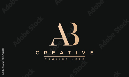 AB Letter logo Design Template Vector. Modern letters A B, A&B Alphabet icon.