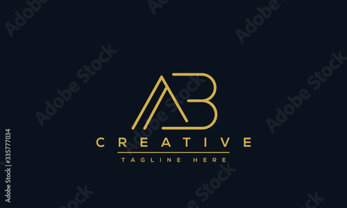 AB Letter logo Design Template Vector. Modern letters A B, A&B Alphabet icon.