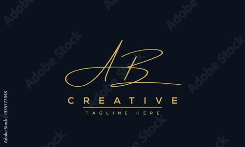 AB Letter logo Design Template Vector. Modern letters A B, A&B Alphabet icon.