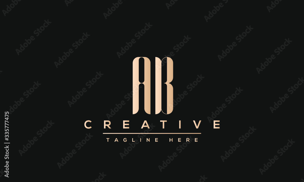 AB Letter logo Design Template Vector. Modern letters A B, A&B Alphabet icon. AB Letter logo Design Template Vector. Modern letters A B, A&B Alphabet icon.