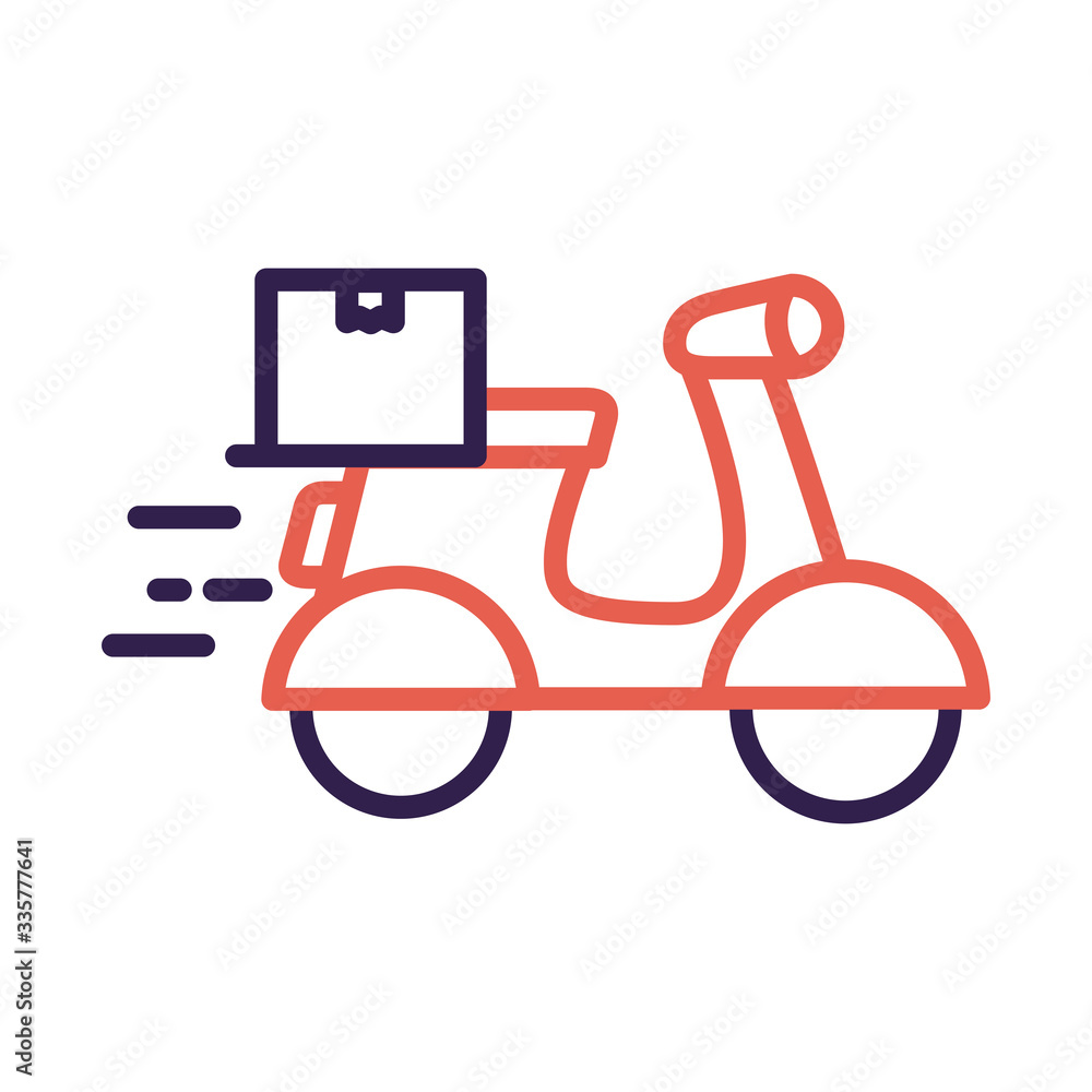 motorcycle vehicle with box delivery line style motorcycle vehicle with box delivery line style
