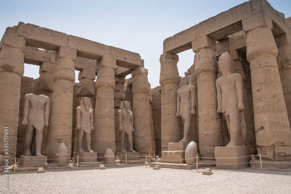 Temple of Luxor, located in the heart of ancient Thebes, consecrated to the god Amon, under his two aspects Amon-Ra, in Egypt, Africa Temple of Luxor, located in the heart of ancient Thebes, consecrated to the god Amon, under his two aspects Amon-Ra, in Egypt, Africa