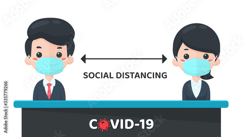social distancing. Measures to prevent the spread of the corona virus by social space. Not more than 1 meter closer to those around you.