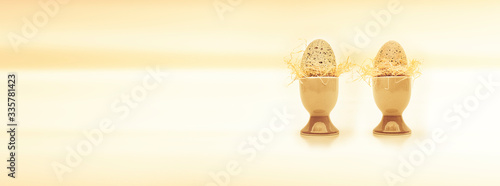 Osterhase aus Holz Osterdekoration Banner